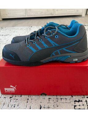 PUMA Women's Celebrity Knit Gray Blue Sneakers Size 10